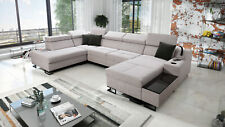Ecksofa mit Schlaffunktion Fosti VI Wohnlandschaft U-Form XXL Schlafsofa 26