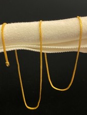 Vintage Dubai Handgemachte Unisex Fuchs kette Halskette In 916 Solides 22K Gold