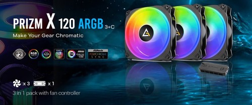 Antec prizm 120 argb - x, 3x