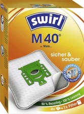 Swirl Staubsaugerbeutel M 40/4 MP PLUS GREEN Anti Allergen 4 Stück B Ware