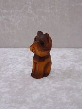 Art Deco Design Holz Figur Hund mit Korkenzieher Handmade Schnitzerei - Vintage 