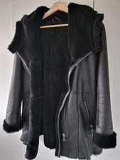 Damen Lammfell Lederjacke Größe L / 40