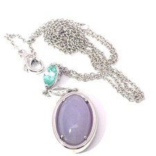 Paraiba Turmalin Jade Brillant Collier 7 ct 0.27 ct 0.11 lavendel kombiniert mit