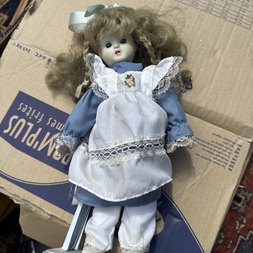 Vintage porzellanpuppe mit - vintage,