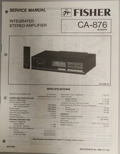 Fisher service manual - fisher,