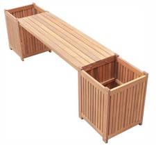 Pflanzbank Vanda Gartenbank Holzbank Sitzbank Blumenkasten Bank Gartenmöbel