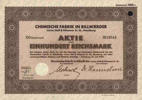 Chemische fabrik billwärder - chemische,