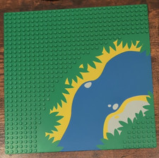 Lego Grundplatte Basisplatte 32x32 Noppen mit 7-Noppen blauem Fluss