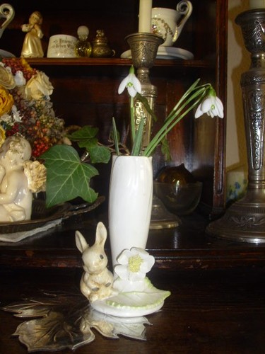 Antike blumenvase hase blume - blumenvase,