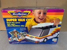 Micro Machines SUPER VAN CITY galoob 1991 Camper Wohnmobil aufklappbare Stadt