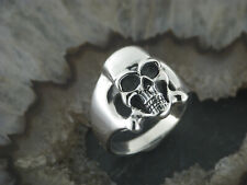 Silberring Memento Mori TOTENKOPFRING Muerte Totenkopf Rockabilly Skull Ring