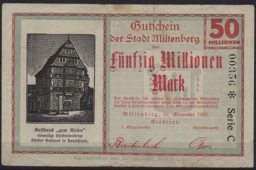 18346 notgeld miltenberg - [18346],