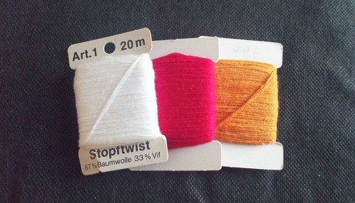 Stopftwist weiß rot - 3x,