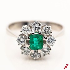Ring 18K/750 Weißgold Smaragd