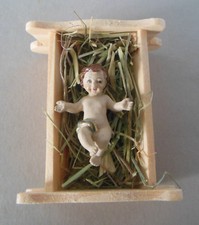 Jesuskind 2,8 cm lang mit Holz