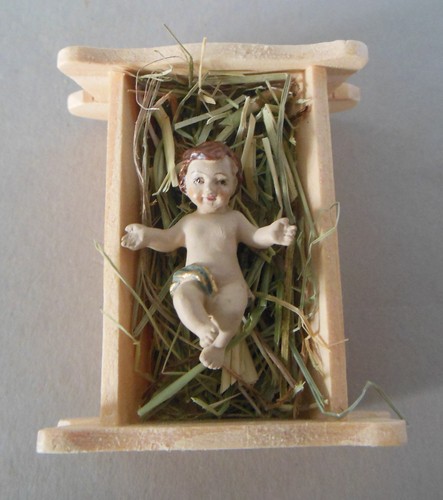 Jesuskind lang mit holz - cm,