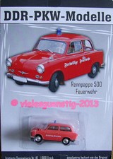 DDR-PKW Modell Trabant 500 FEUERWEHR Nr. 16 Sammelserie DDR-PKW-Modelle
