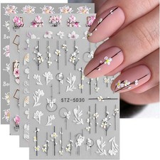 Nagelsticker Blumen 3D Blume