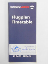 SYSTEM TIMETABLE HAMBURG AIRLINES 1995/1996 ROUTE MAP SEAT GUIDE
