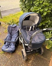 Emmaljunga Edge Mondial Kinderwagen navy Blue mit Zubehör