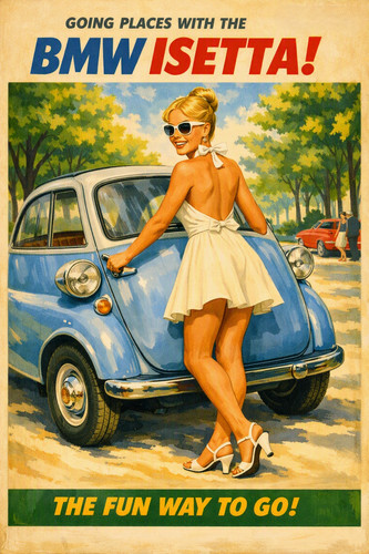 Oldtimer bmw isetta - isetta, car