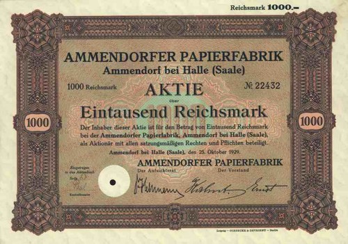 Ammendorfer papierfabrik - papierfabrik, ag