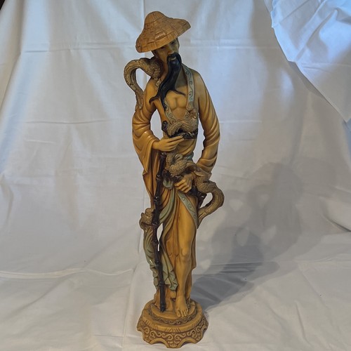 Vintage asiafigur mit - vintage,