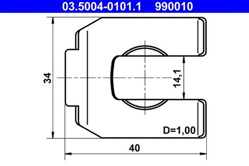 Halter bremsschlauch ate - halter,