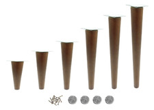 4x Konische Möbelfüße Holz