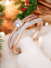 🎄EDLES Damen Ring Rosegold