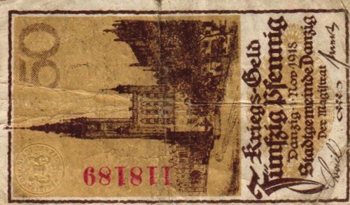 788 danzig pfennig 1918 - pfennig,