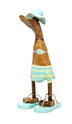 Deko ente holz laufente bikini - deko,