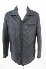 bugatti Herren Jacke Lederjacke Steppjacke Gr. 48 Echtes Leder Blau