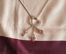 Original Swarovski Halskette Collier mit 3 Bettelanhänger Edelstahl OVP wie Neu