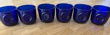 6 kobaltblaue Gläser aus der