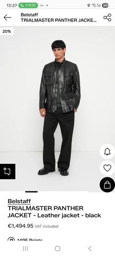 Belstaff leder motorradjacke - belstaff,