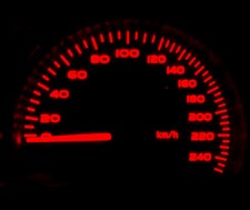 Rot LED Armaturenbrett Tacho