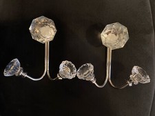 Set 2x  Gardinenhaken Halter Gardinenhalter Raffhalter Vorhanghalter Glaskristal