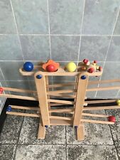 Kugelbahn Holzspielzeug Trihorse Holzmurmeln Holzkugelbahn