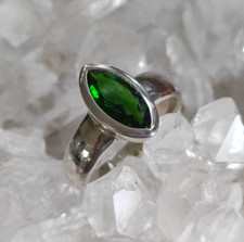 Chromdiopsid ring heilstein - chromdiopsid,