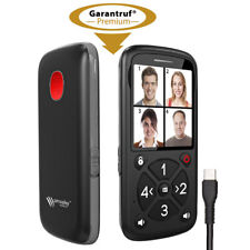 simvalley 5-Tasten-Senioren- & Kinder-Handy mit Garantruf Premium, LED und Radio