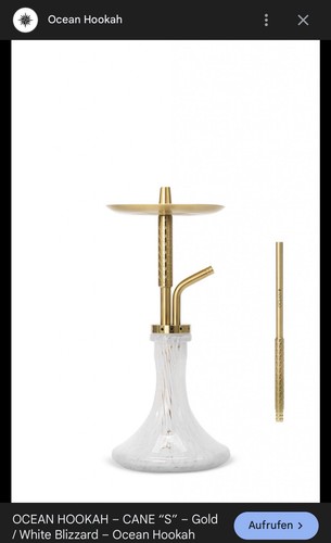 Ocean hookah cane gold - -,