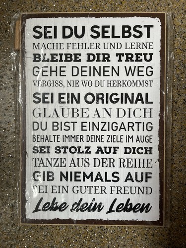 Holzschild mit spruch sei - holzschild, „sei