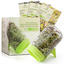 Sprossenglas Keimglas Set mit