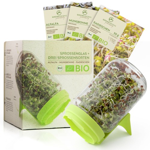 Sprossenglas keimglas set - keimglas, mit