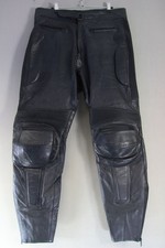 SCHWARZE LEDER BIKER HOSE MIT