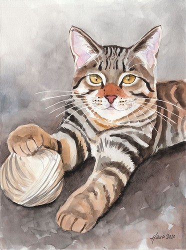 Original aquarell einer - original,