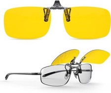 Überbrille Aufsatz Clip ons Nachtfahrbrille Brillenaufsatz klappbar blendfrei .
