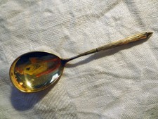 Silber-LÖFFEL vergoldet DENMARK W. + S. Sorensen 925 Sterling 11 cm