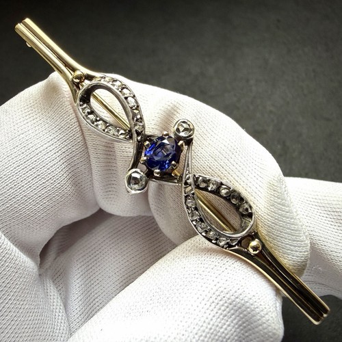 Jugendstil stab brosche 14k - brosche,
